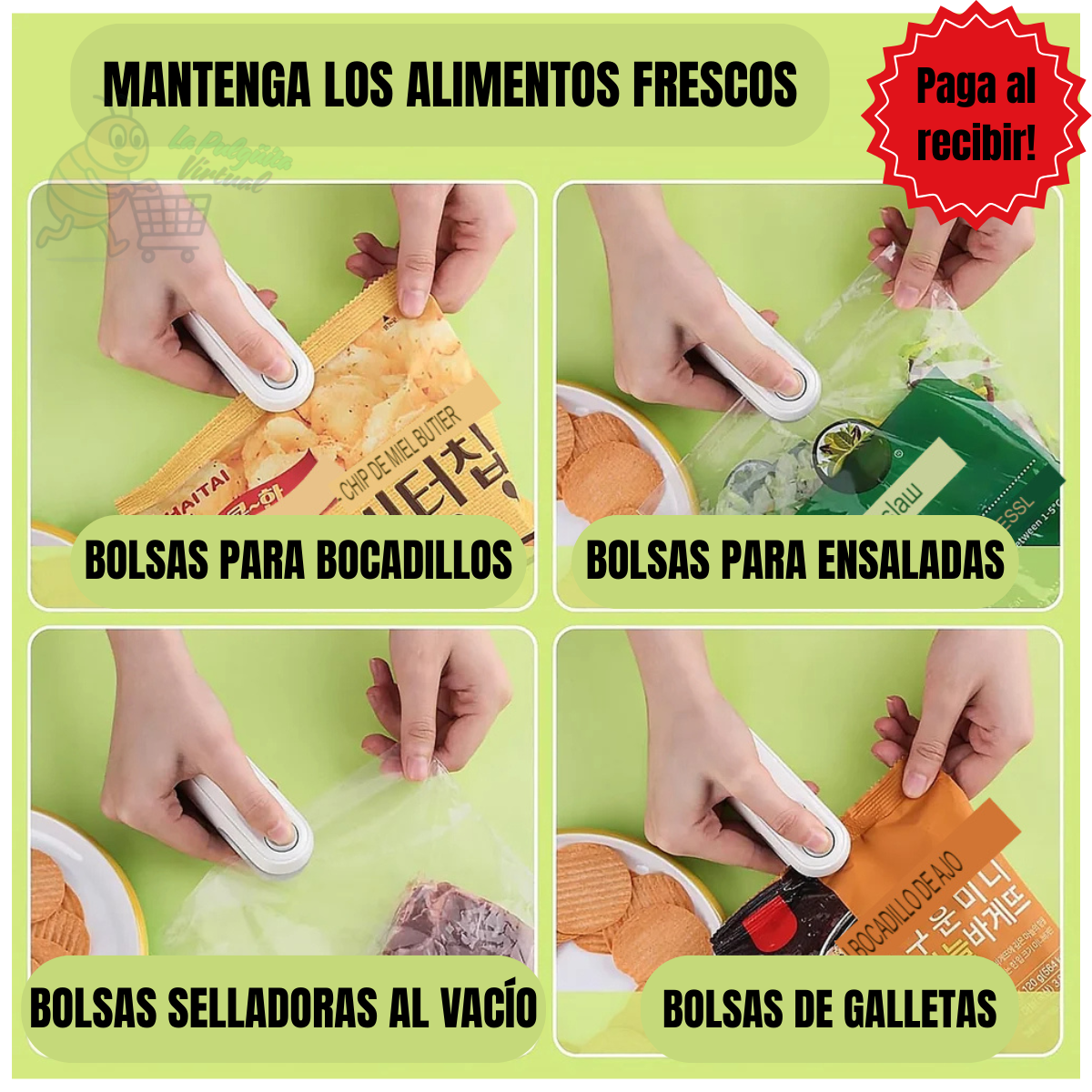 Mini Sellador de Bolsas Recargable